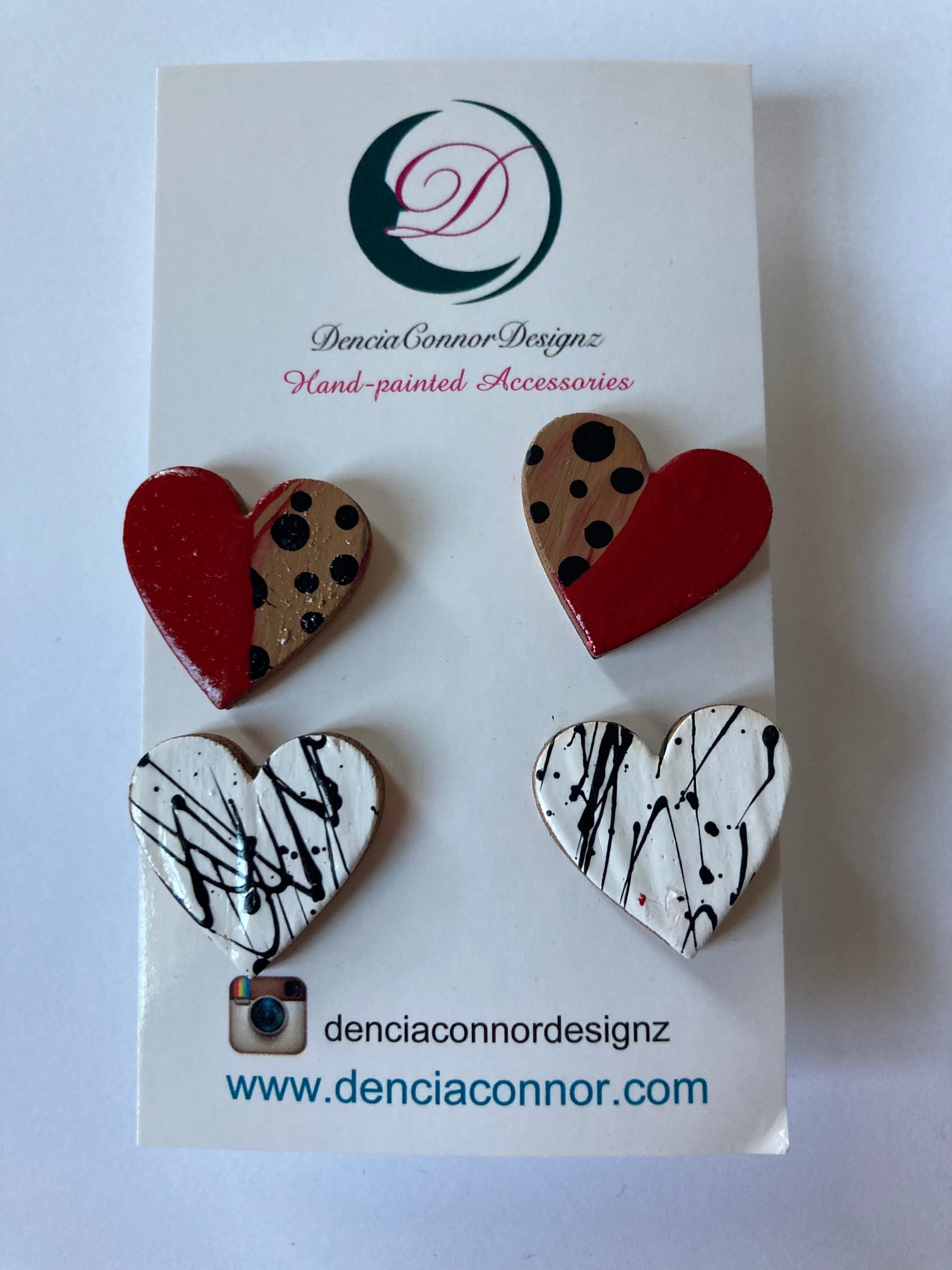 Heart studs